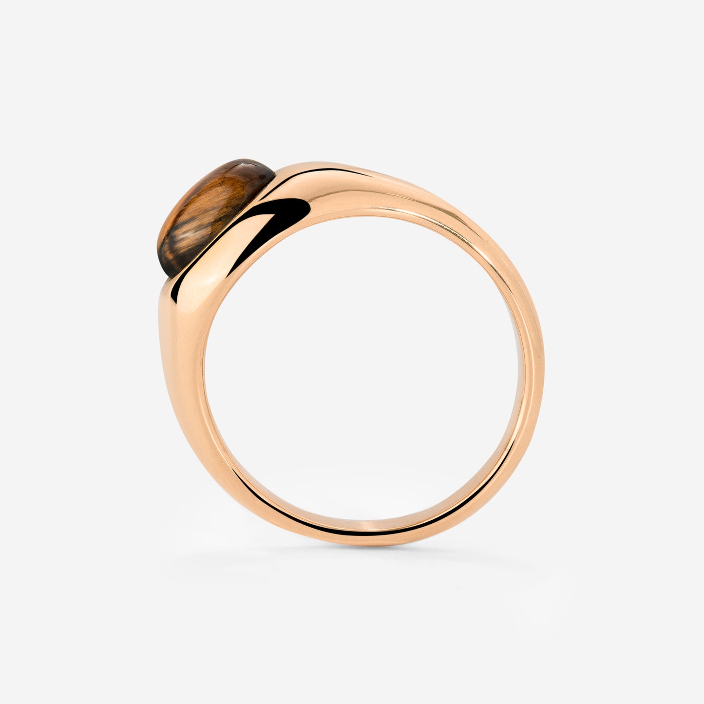 Tiger's Eye Anello Oro Rosa