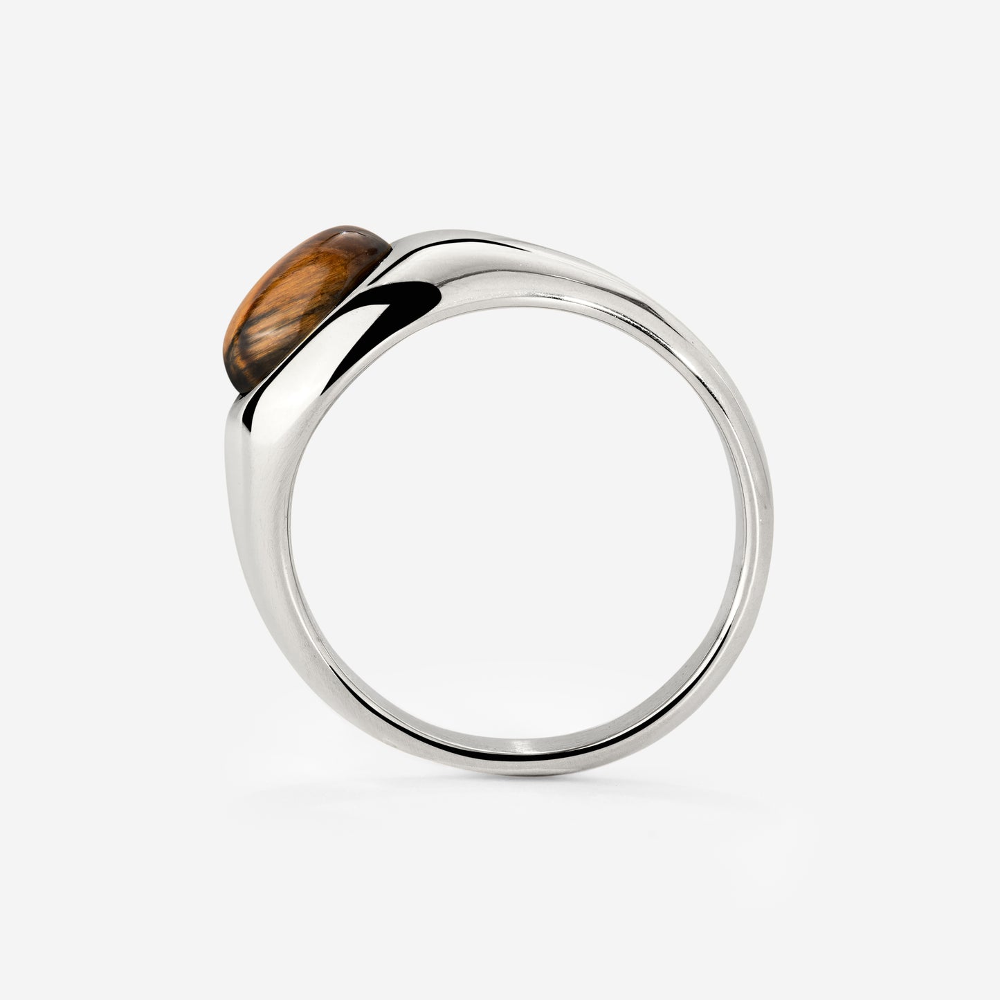 Tiger's Eye Anello Argento