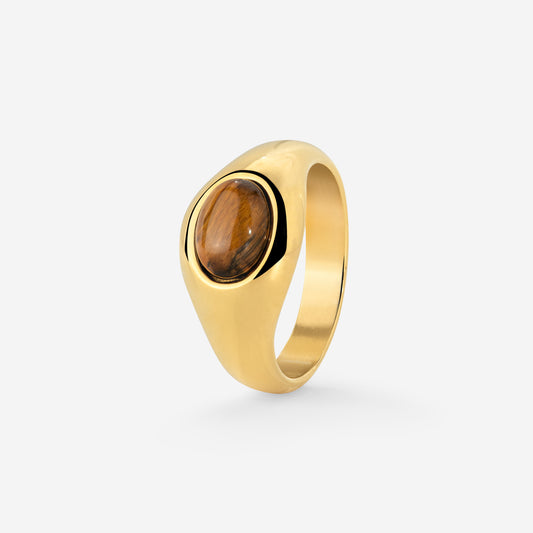 Tiger's Eye Anello Oro