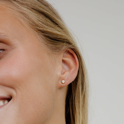 Bezel Bling Studs Roségold