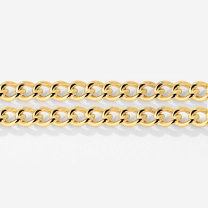 Curb Chain Double Bracciale Oro