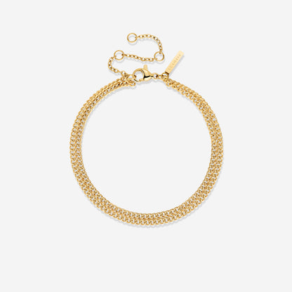 Curb Chain Double Bracciale Oro