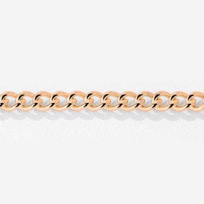 Curb Chain Collana Oro Rosa
