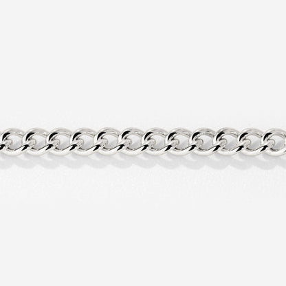 Curb Chain Collana Argento