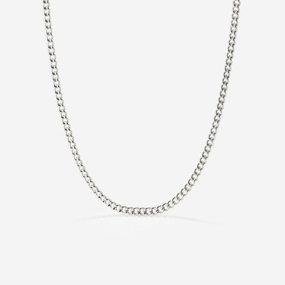 Curb Chain Collana Argento