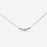 Curvy Beads Choker Argento