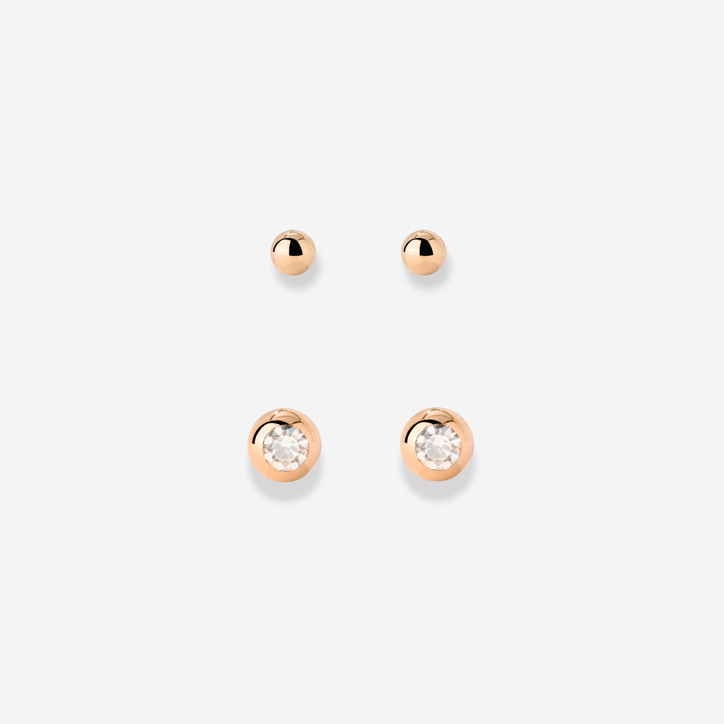 Delicate Gleam Stud Bundle Roségold