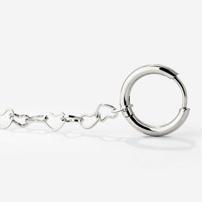 Heart after Heart Hoop Set Small Argento
