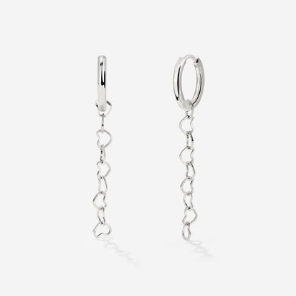 Heart after Heart Hoop Set Small Argento