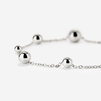 Infinite Beads Necklace Silber