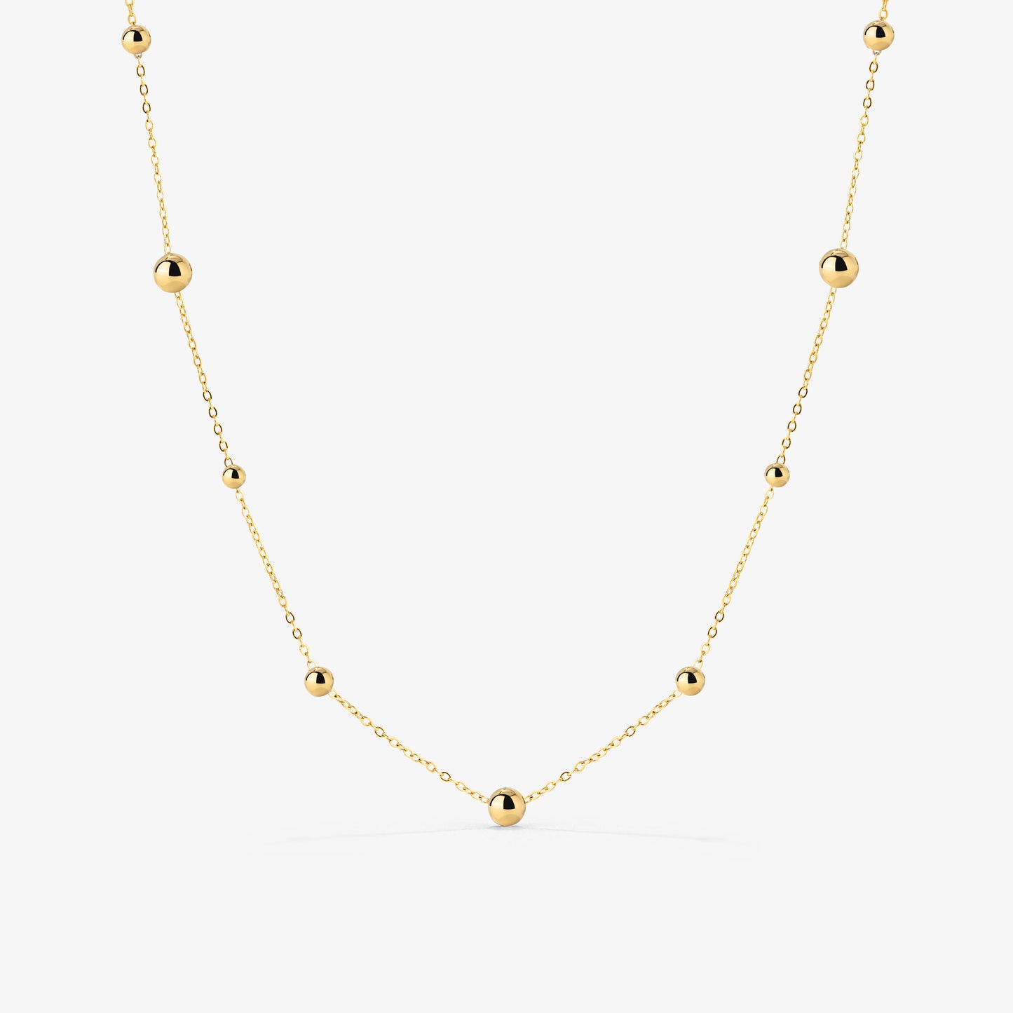 Infinite Beads Necklace Gold