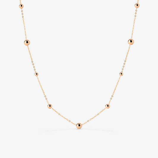 Infinite Beads Necklace Roségold