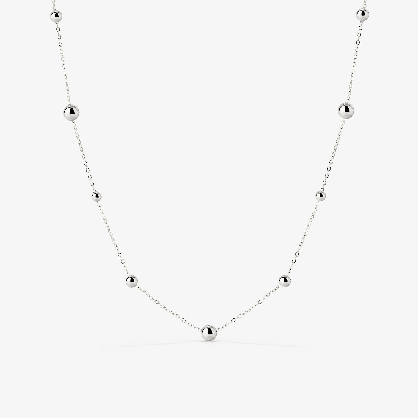 Infinite Beads Necklace Silber