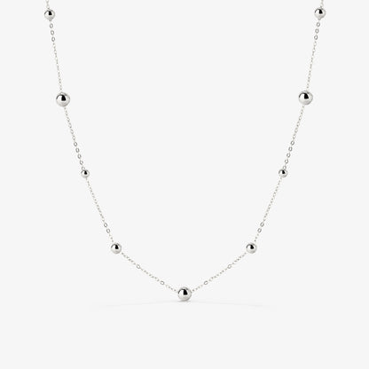 Infinite Beads Necklace Silber