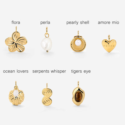 Oval Links Charm Collana Set