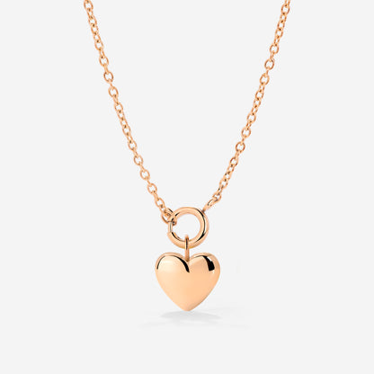 Lovely Heart Classic Chain Collana Set Oro Rosa