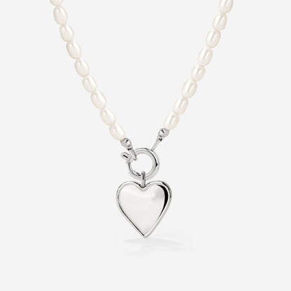 Heartie Pearly Collana Set Argento