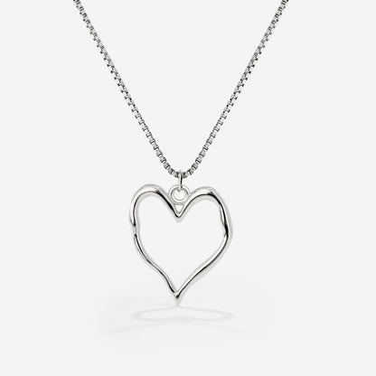 Melting Heart Collana Argento