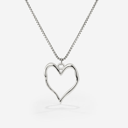 Melting Heart Collana Argento