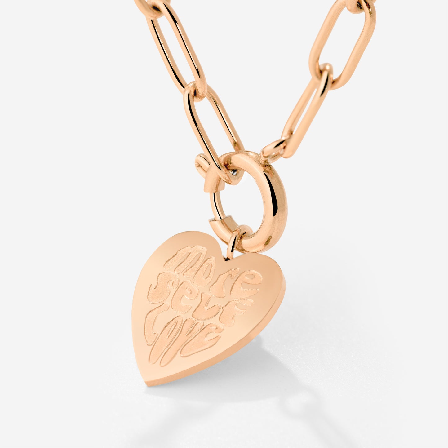 More Self-Love Oval Links Collana Set Oro Rosa