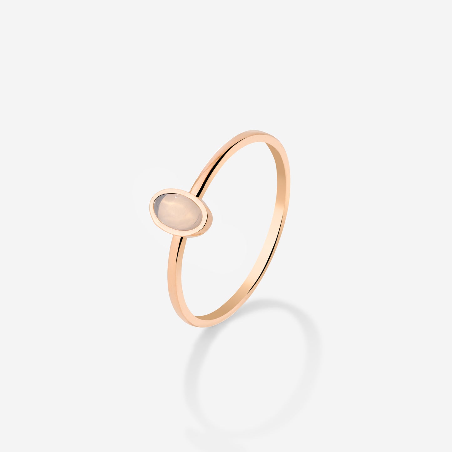 Ovale Anello Oro Rosa