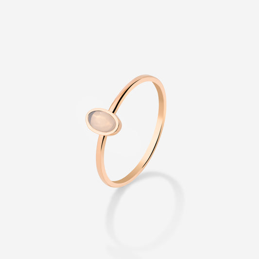 Ovale Anello Oro Rosa