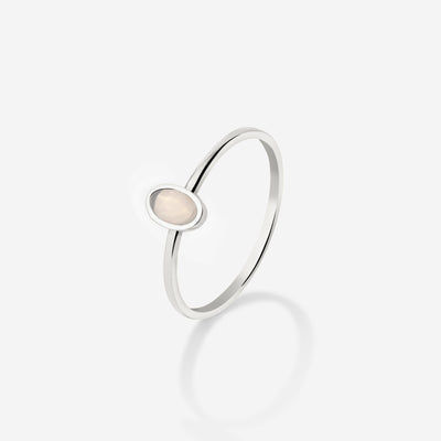 Ovale Anello Argento