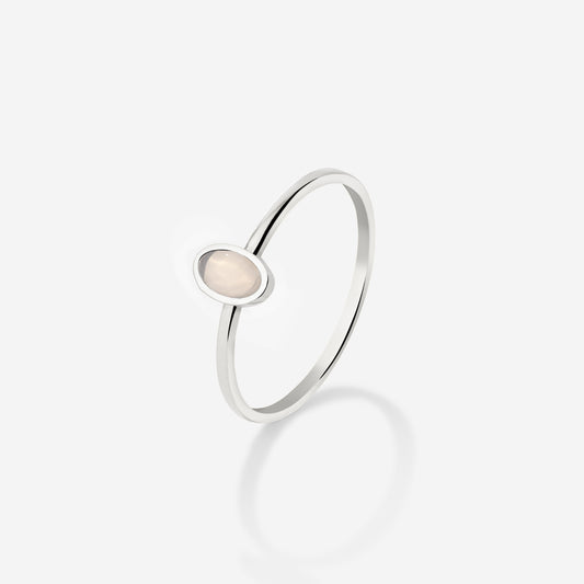 Ovale Anello Argento