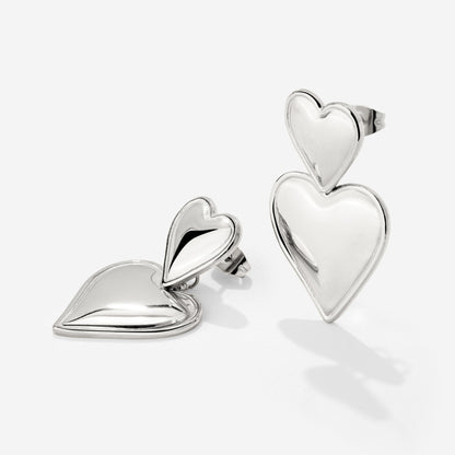 Pillow Hearts Orecchini Argento
