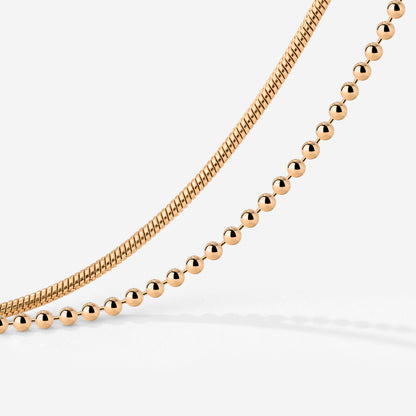 Duo Beads Bracciale Oro Rosa