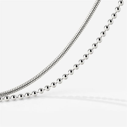 Duo Beads Collana Argento