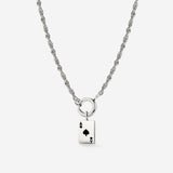 Aced Rope Chain Collana Set Argento
