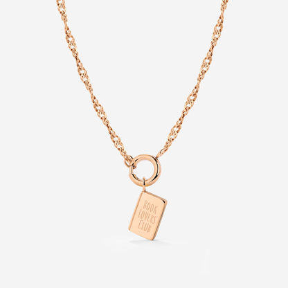 Book Lovers Club Singapore Chain Necklace Set Roségold