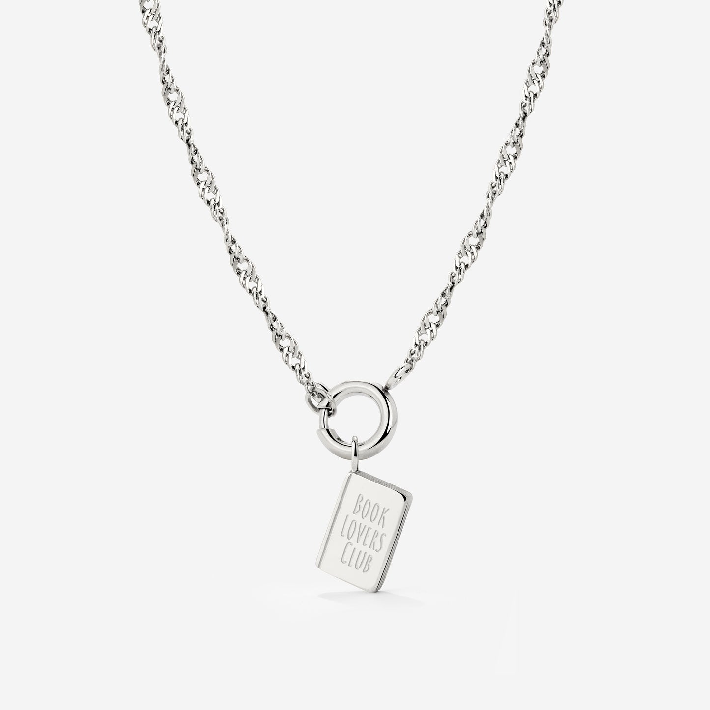 Book Lovers Club Singapore Chain Necklace Set Silber