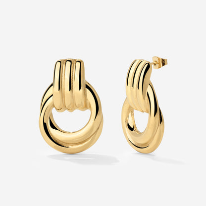 Infinity Loop Hoops Gold