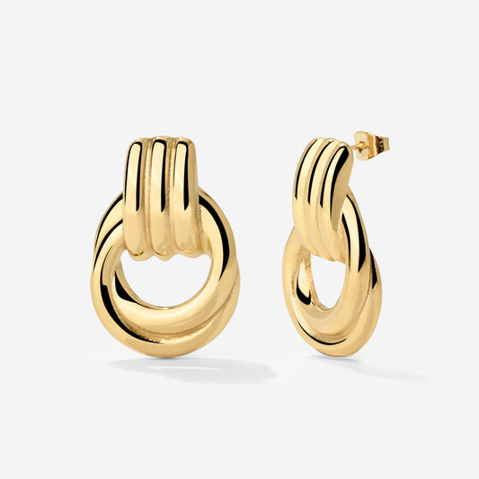 Infinity Loop Hoops Gold