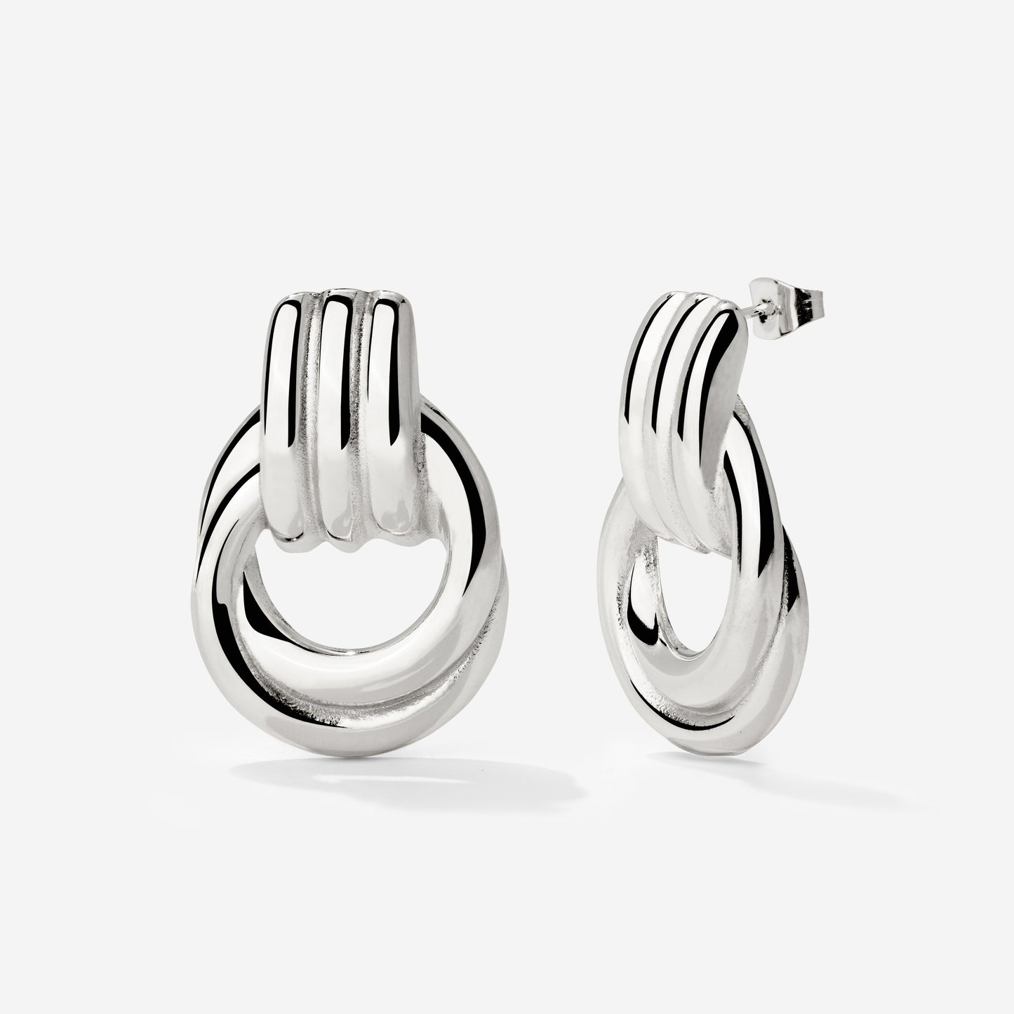 Infinity Loop Hoops Silber