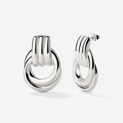 Infinity Loop Hoops Silber