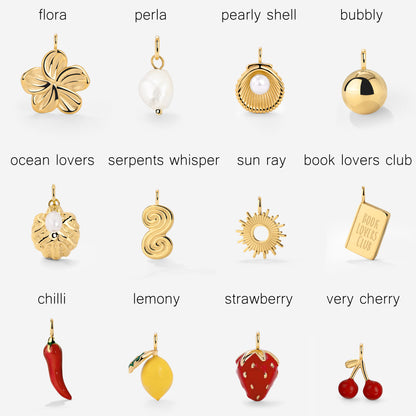 Oval Links Charm Collana Set