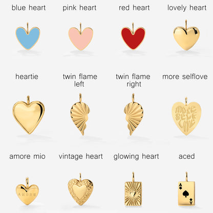 Oval Links Charm Collana Set