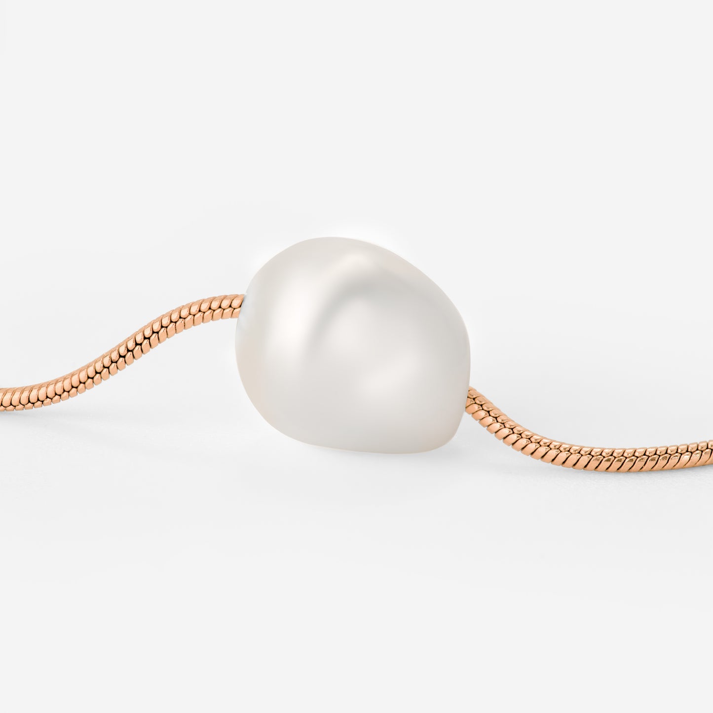 Minimalist Pearl Collana Oro Rosa