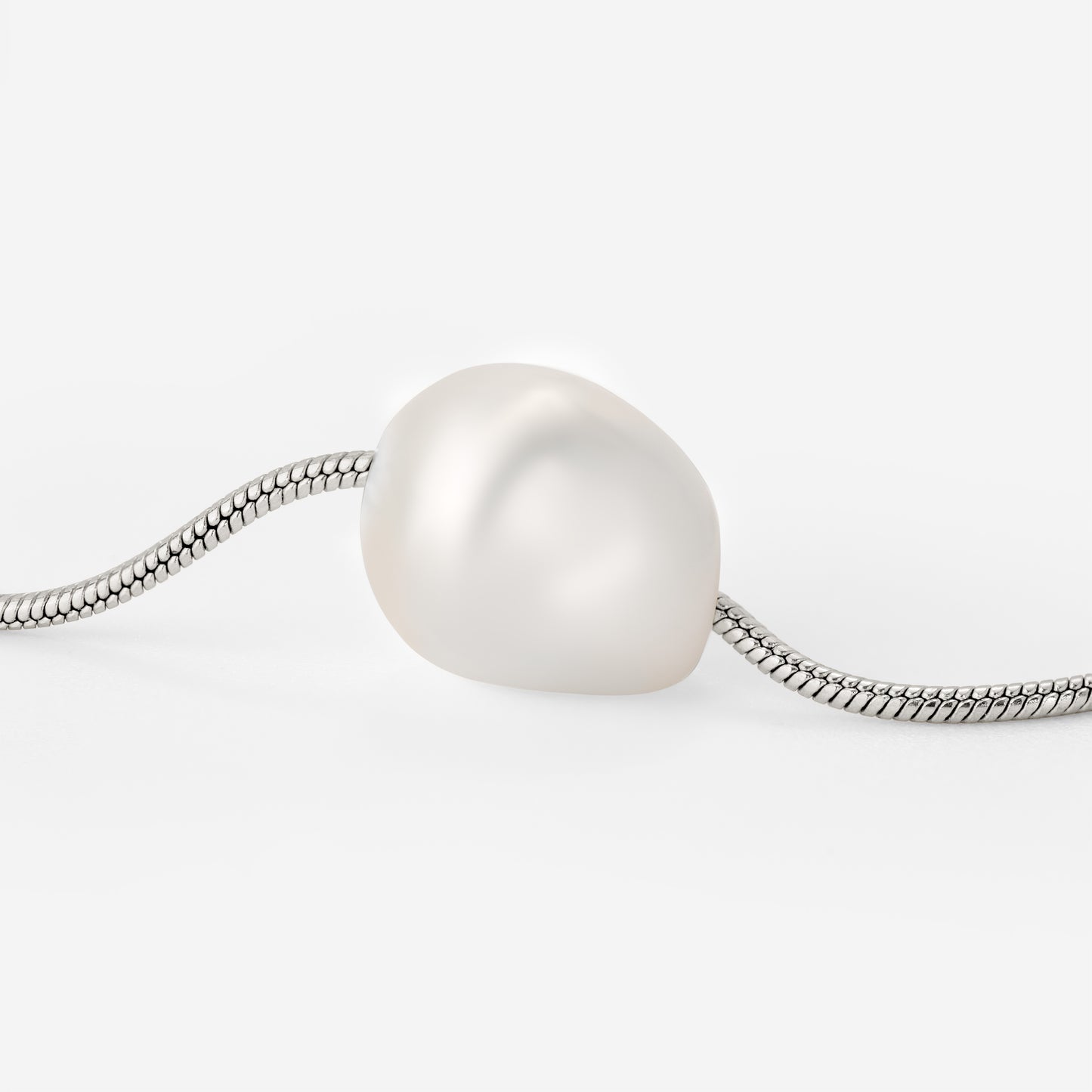 Minimalist Pearl Collana Argento
