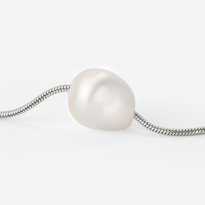 Minimalist Pearl Collana Argento