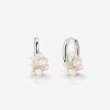 Pearl Cluster Orecchini Argento