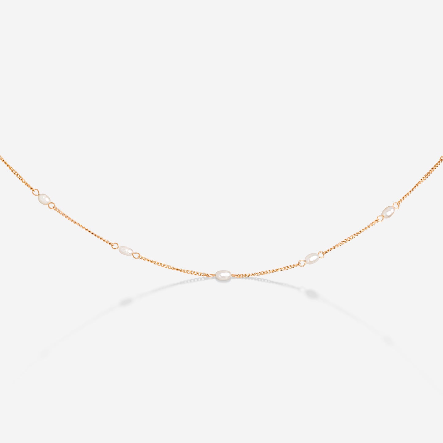 Pearl after Pearl Choker Oro Rosa