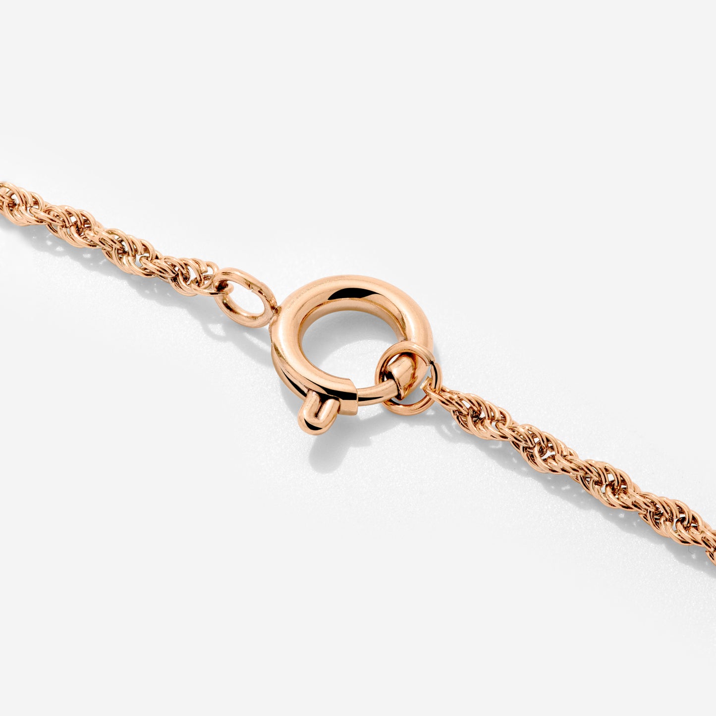 Rope Chain Charm Necklace Roségold
