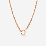 Rope Chain Charm Collana Oro Rosa