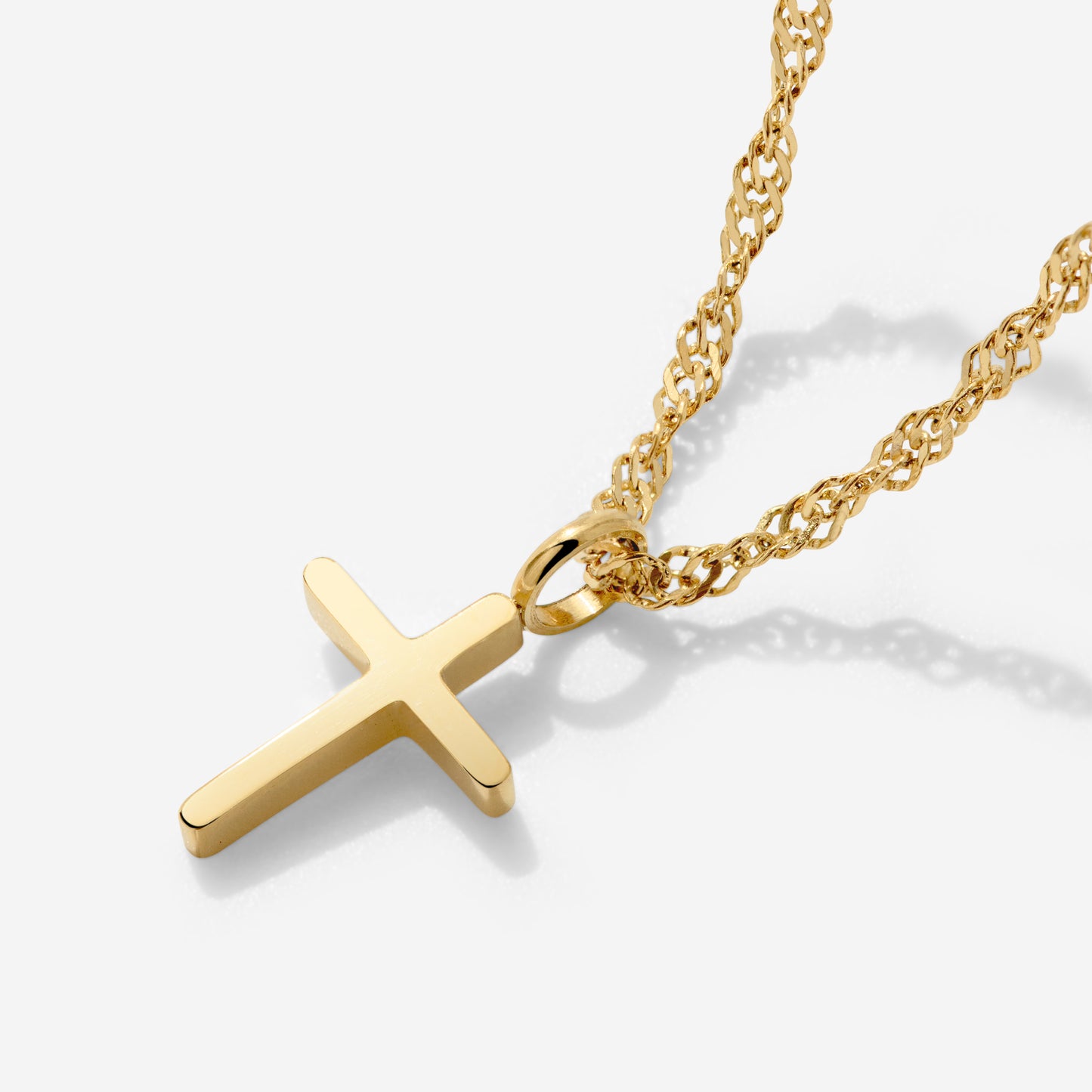 Saints Cross Necklace Gold