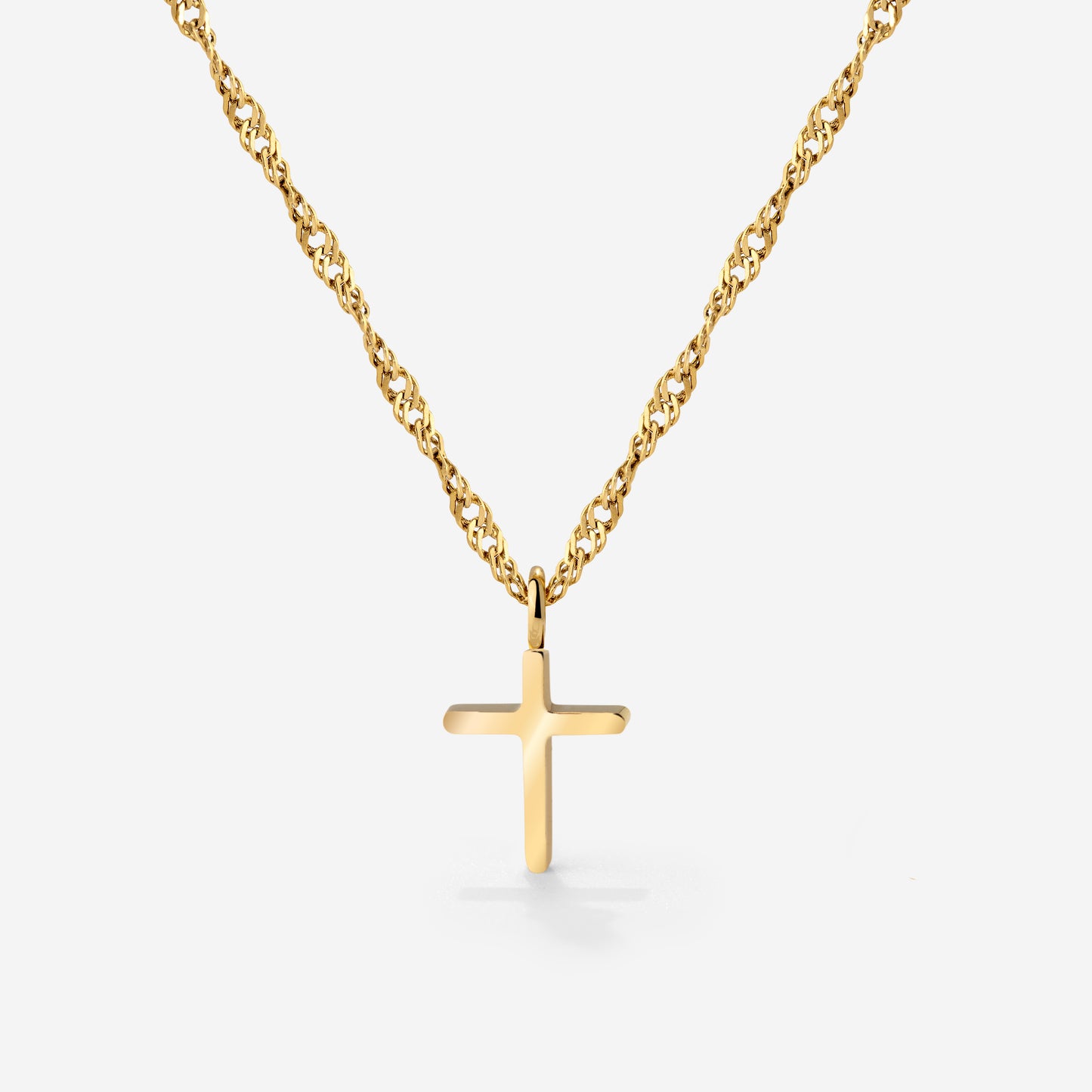 Saints Cross Necklace Gold