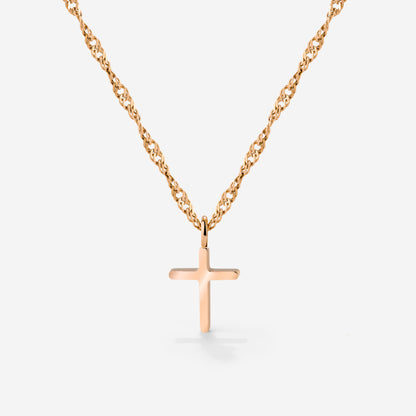 Saints Cross Necklace Roségold